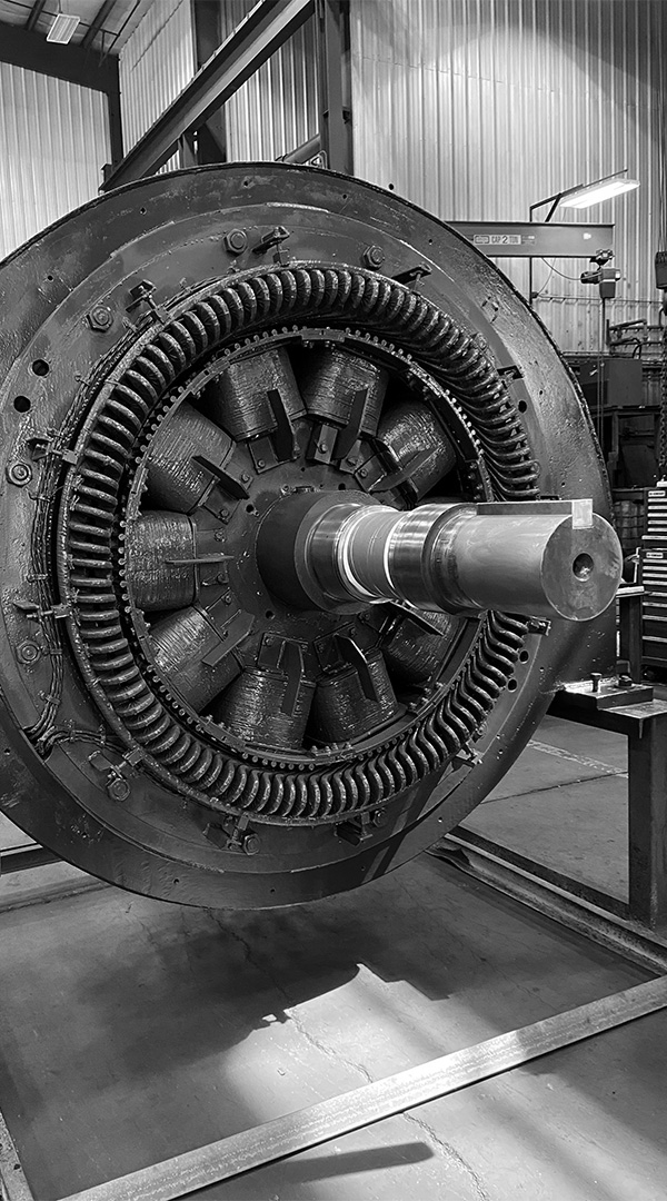photo of a HECO motor repair in progress