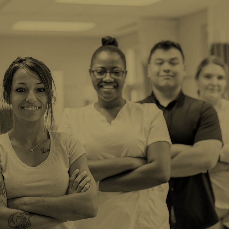 Group image of nurses that participated in a work development program.