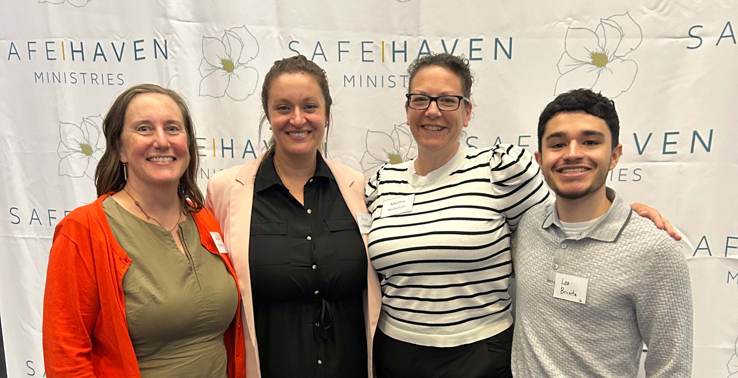 Allison, Kristin, Martha, and Leo attend Safe Haven's Fall Luncheon to help raise awareness about human trafficking prevention.